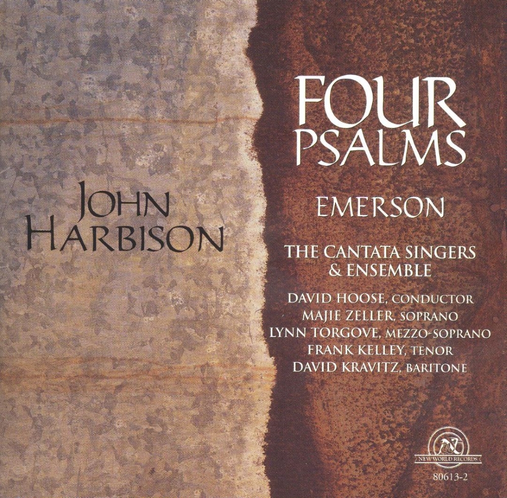 John Harbison-Four Psalms / Emerson - Click Image to Close