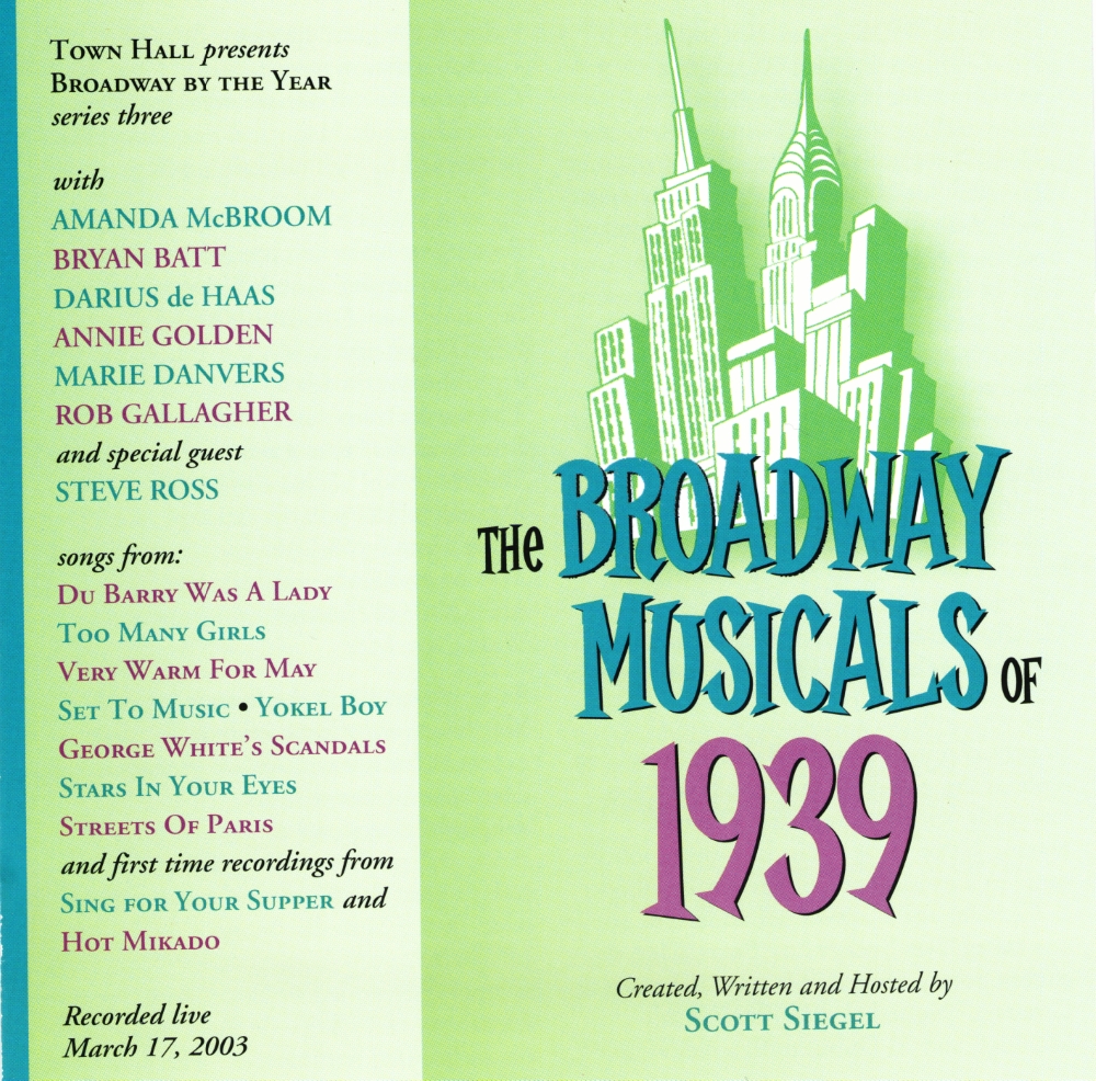 The Broadway Musicals Of 1939