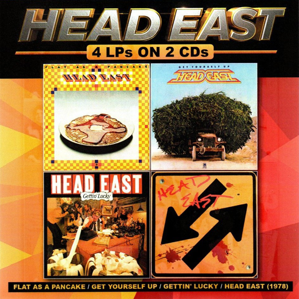 (image for) 4 LPs on 2 CDs (Flat As a Pancake / Get Up / Gettin' Lucky / Head East (1978))