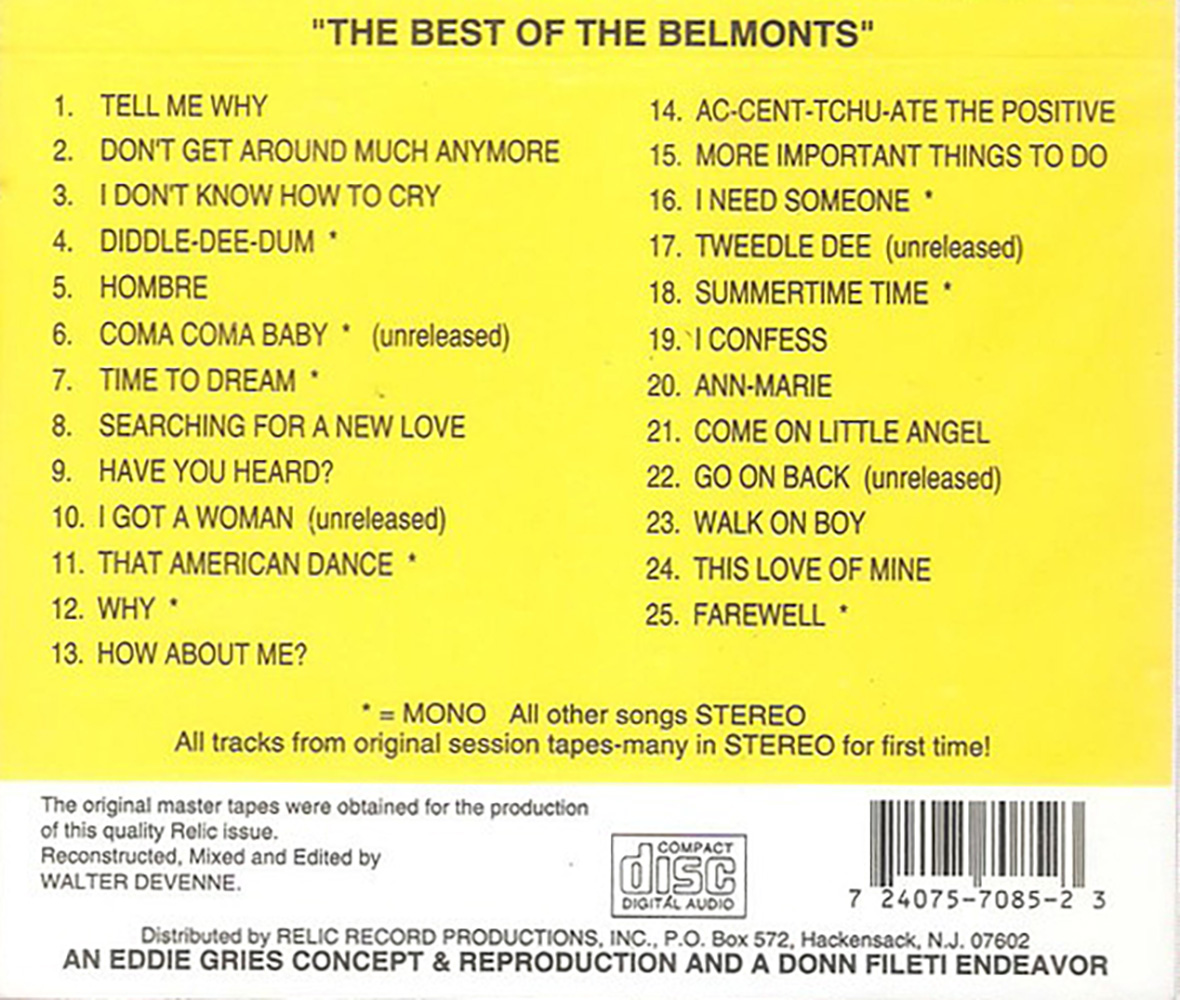 (image for) Best of The Belmonts