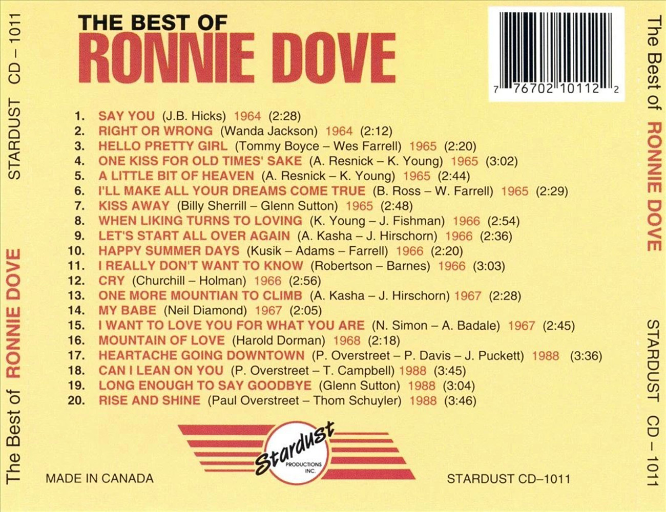 (image for) Best Of Ronnie Dove