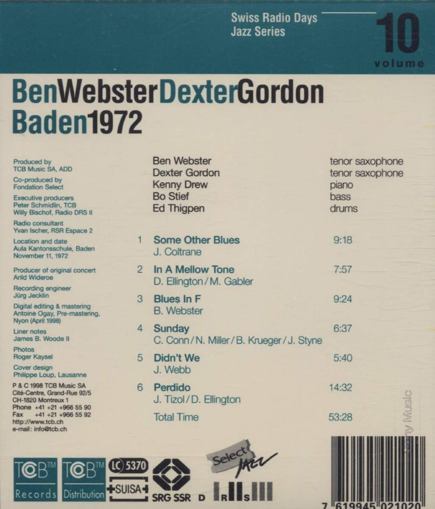 (image for) Swiss Radio Days Jazz Series, Vol. 10-Baden 1972