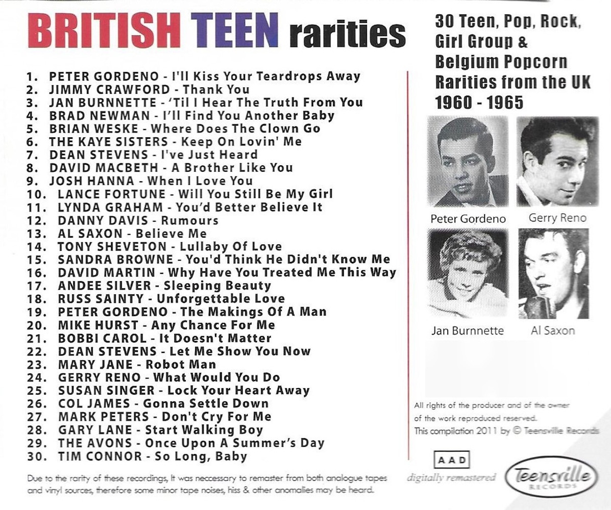 British Teen Rarities 1960-1965 - Click Image to Close