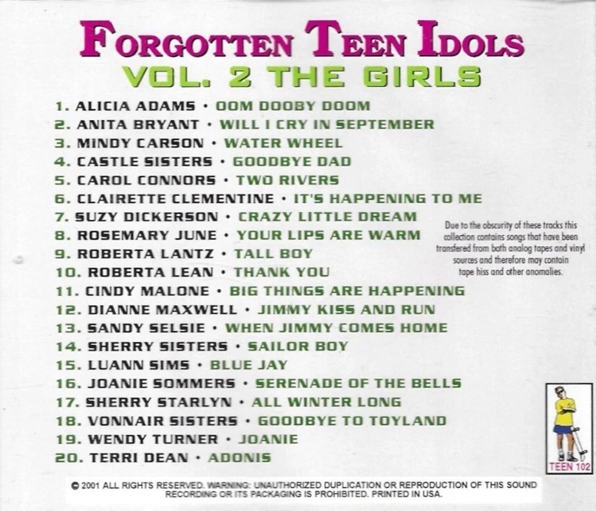 (image for) Forgotten Teen Idols, Vol. 2: The Girls