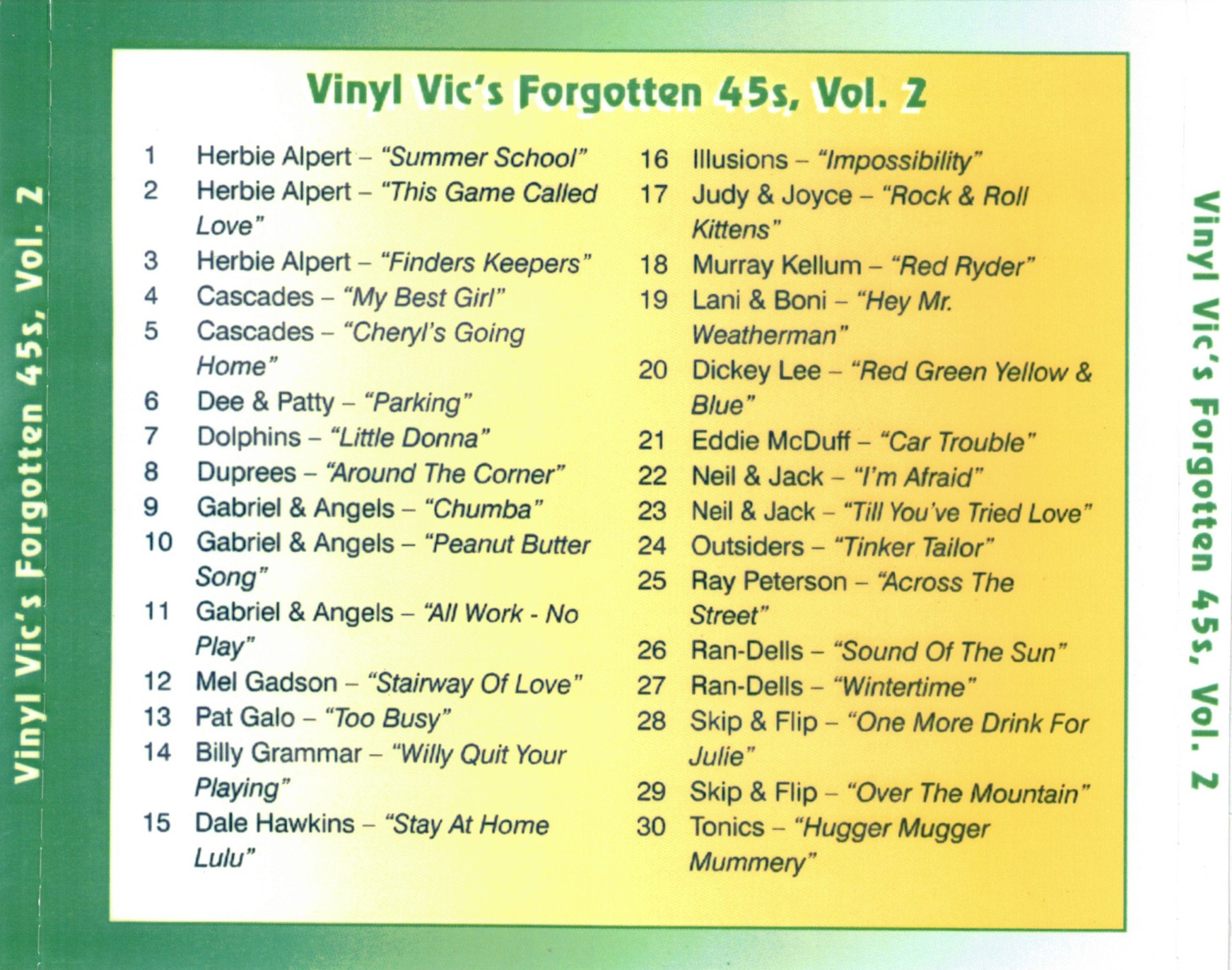 Vinyl Vic Forgotten 45s, Volume 2 - Click Image to Close