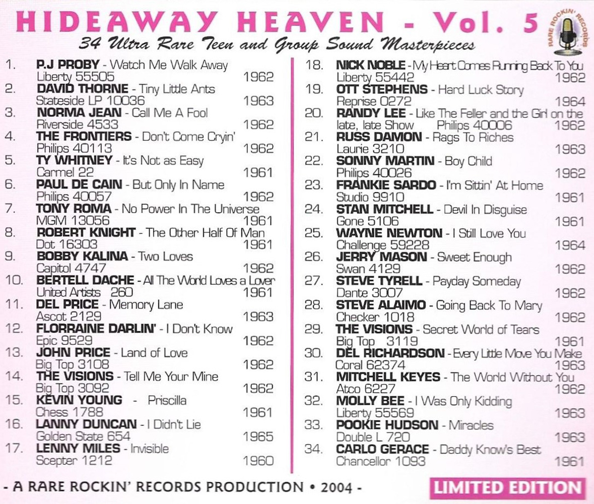 (image for) Hideaway Heaven, Vol. 5 (2 CD)