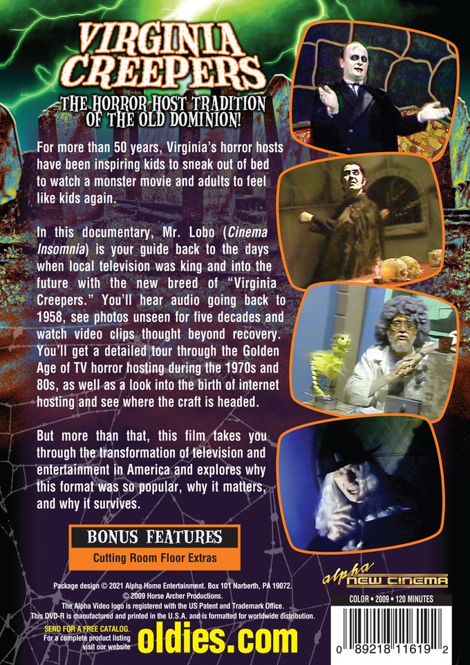 (image for) Virginia Creepers-The Horror Host Tradition Of The Old Dominion! (DVD)