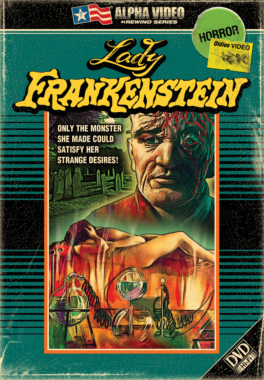 Lady Frankenstein (Retro Cover Art + Postcard) (DVD) - Click Image to Close