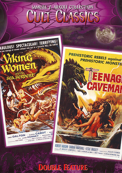 Cult Classics Double Feature-Viking Women And The Sea Serpent / Teenage Caveman - Click Image to Close