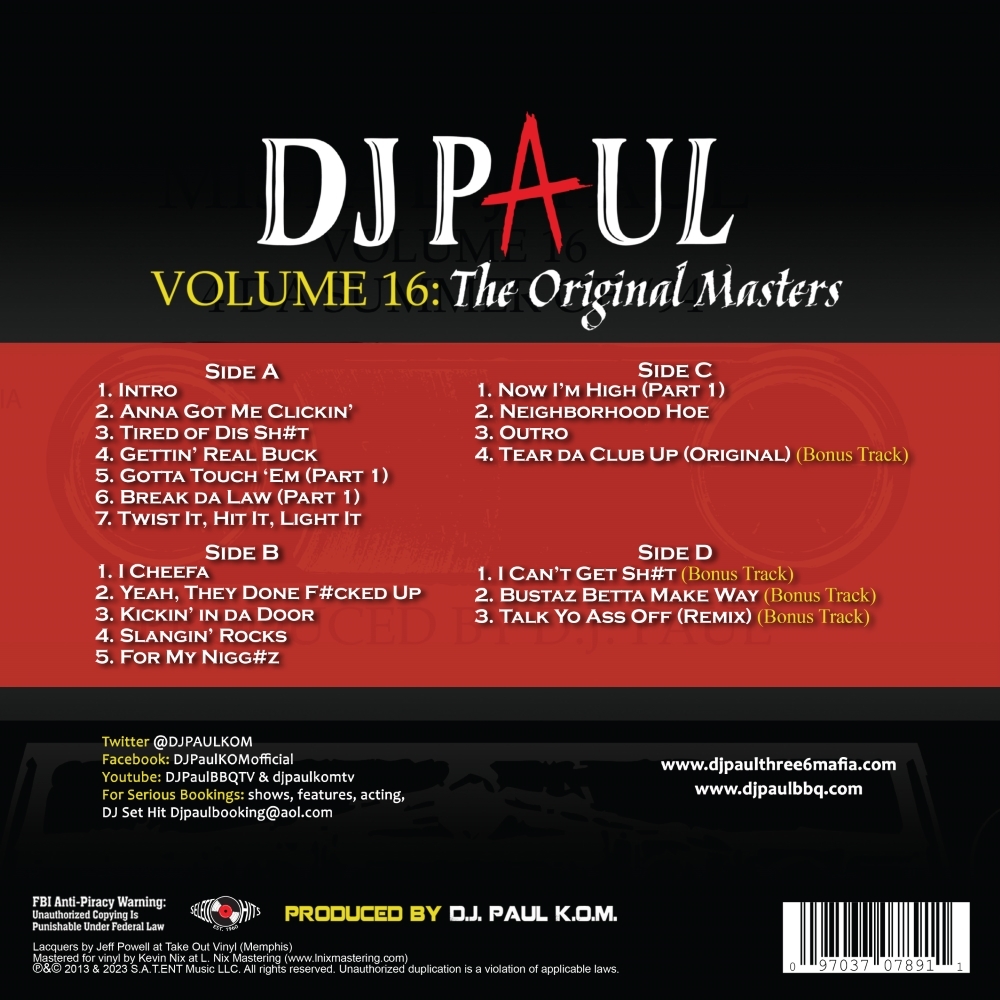 Volume 16- The Original Masters (LP) - Click Image to Close