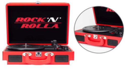 Rock 'N' Rolla Junior Portable Briefcase Vinyl Turntable